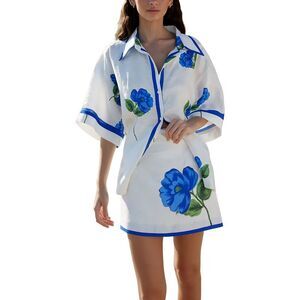 Linda Charm Womens  Shirt & Skirt Set
